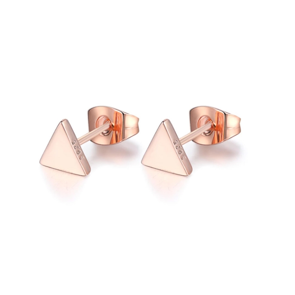 14k Gold Stud Earrings Rose Gold